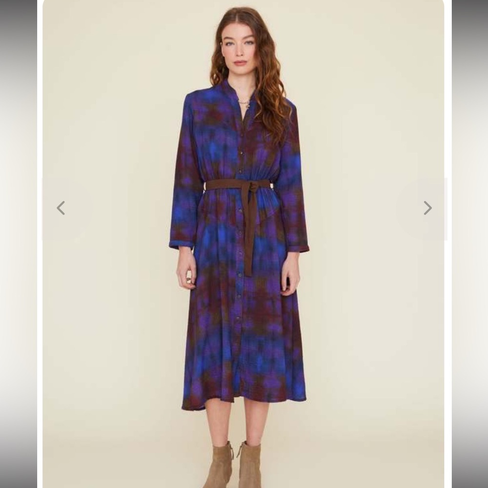 XIRENA PERSEPHONE DRESS - CELESTIAL BLUE MULTI Size Medium